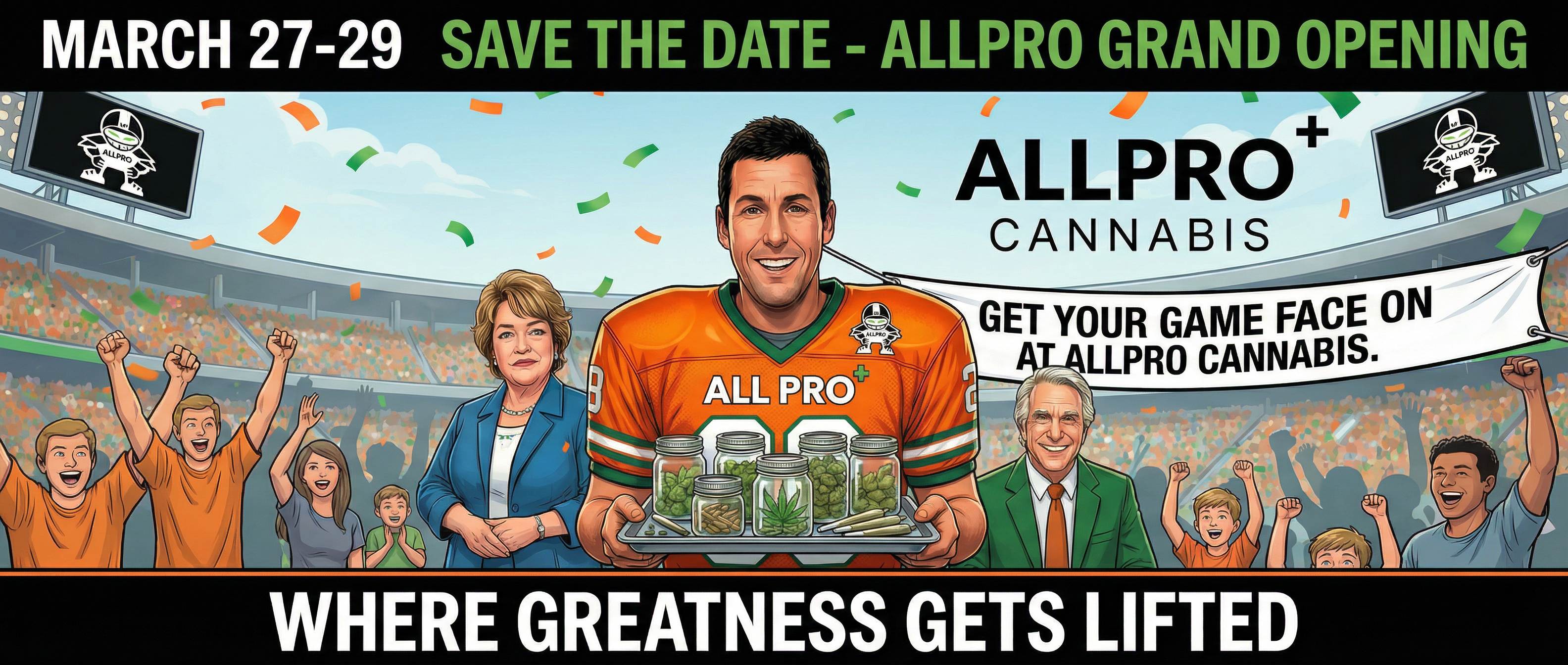 ALLPRO Grand Opening March 27-29 - Save the Date, Where Greatness Gets Lifted